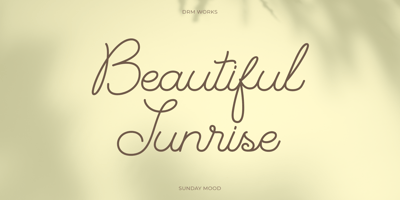 Font visual image of Sunday Mood