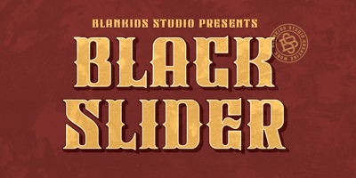 Font visual image of Black Slider