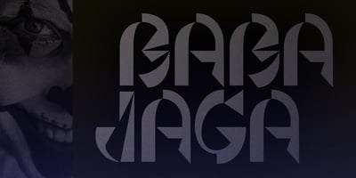 Font visual image of Baba Jaga