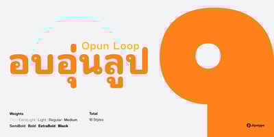 Font visual image of Opun Loop