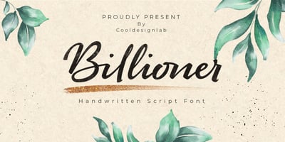 Font visual image of Billioner
