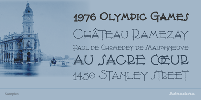 Font visual image of Montreal Architect