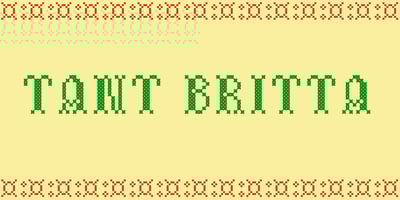 Font visual image of Tant Britta