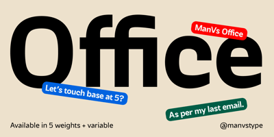 Font visual image of MV Office