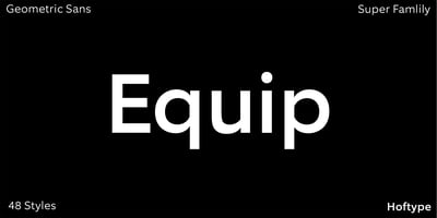 Font visual image of Equip