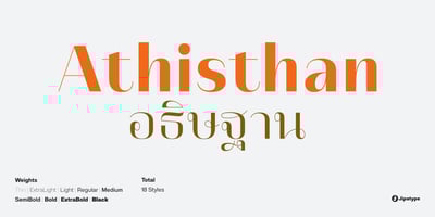 Font visual image of Athisthan