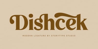 Font visual image of Dishcek