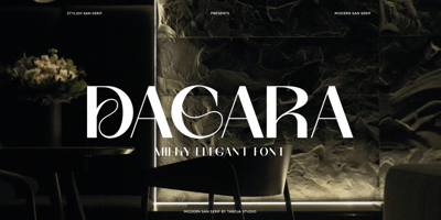 Font visual image of Milky Modern Sans Serif