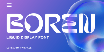 Font visual image of Boren