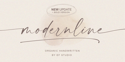 Font visual image of Modernline