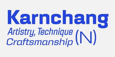 Font visual image of Karnchang