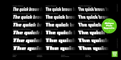 Font visual image of Hubba