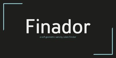 Font visual image of Finador