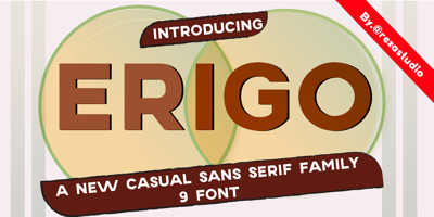 Font visual image of Erigo