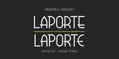 Font visual image of Laporte
