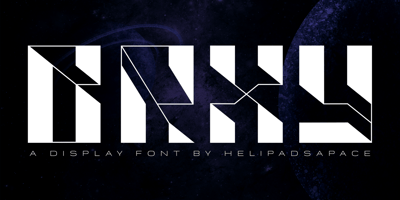 Font visual image of HS Broxy