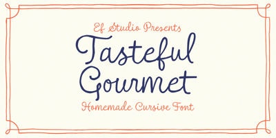 Font visual image of Tasteful Gourmet