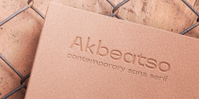 Font visual image of Akbeatso