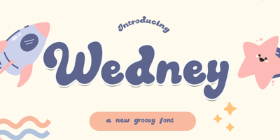 Font visual image of Wedney