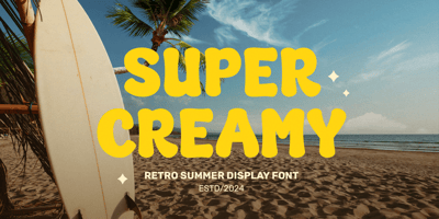 Font visual image of Super Creamy