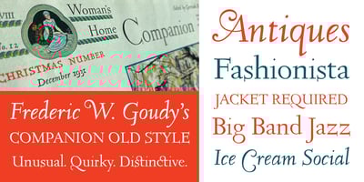 Font visual image of Companion Old Style
