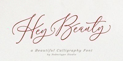 Font visual image of Hey Beauty
