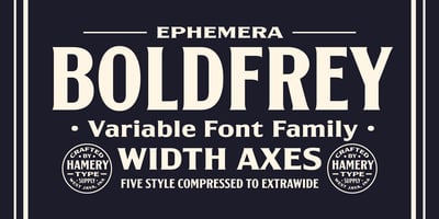 Font visual image of EFCO Boldfrey