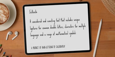Font visual image of Scillienta