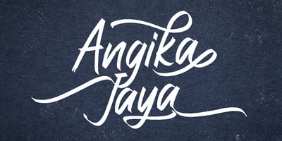 Font visual image of Angika Jaya