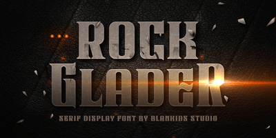 Font visual image of Rock Glader