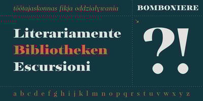 Font visual image of Bomboniere