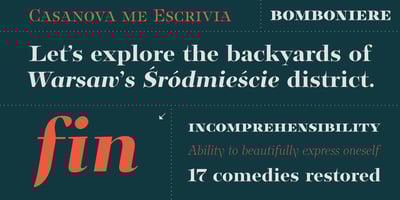 Font visual image of Bomboniere