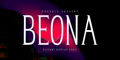 Font visual image of Beona Display