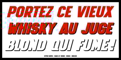 Font visual image of Hyper Super