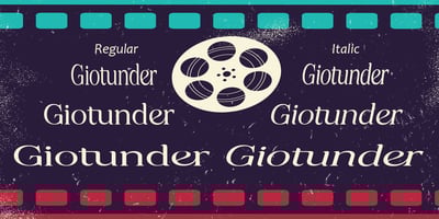 Font visual image of DEMONA The GUNTER
