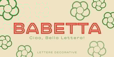 Font visual image of Babetta