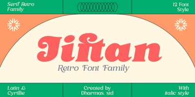 Font visual image of Jiftan