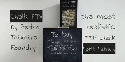 Font visual image of Chalk PTx