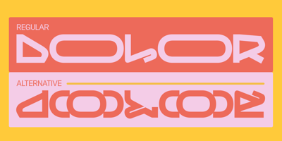 Font visual image of Dolor