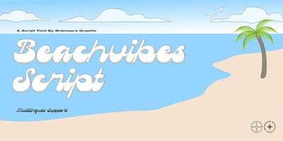 Font visual image of Beachvibes Script
