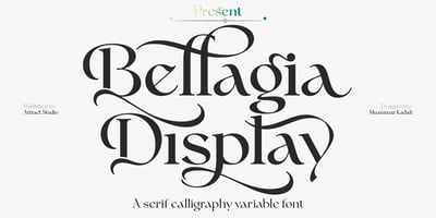 Font visual image of Bellagia Display