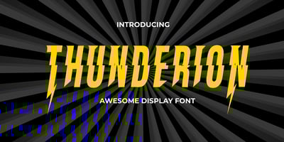 Font visual image of Thunderion 