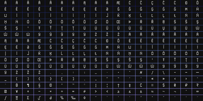 Font visual image of Upper Clock