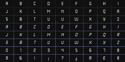 Font visual image of Upper Clock