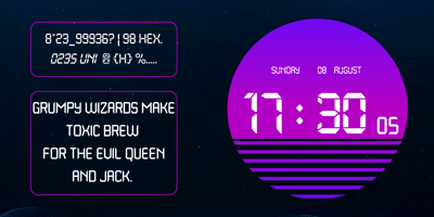 Font visual image of Upper Clock