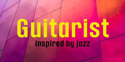 Font visual image of Guitarist