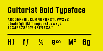 Font visual image of Guitarist