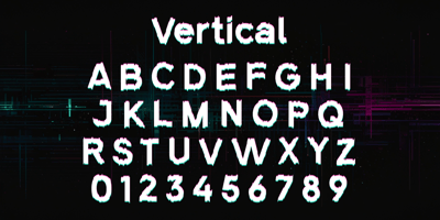 Font visual image of Glitchren
