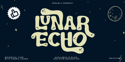 Font visual image of Lunar Echo