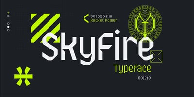 Font visual image of Sky Fire